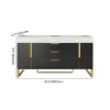 59" Double Sink Freestanding Vanity Set with LED Medicine Cabinet with Storage