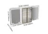 59" Double Sink Freestanding Vanity Set with LED Medicine Cabinet with Storage
