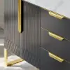 59" Double Sink Freestanding Vanity Set with LED Medicine Cabinet with Storage
