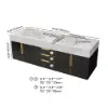59" Double Sink Floating Vanity Set with LED Medicine Cabinet with Storage