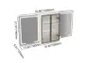 59" Double Sink Floating Vanity Set with LED Medicine Cabinet with Storage