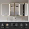 59" Double Sink Floating Vanity Set with LED Medicine Cabinet with Storage