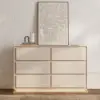Picture of Haloa Modern 47" 6-Drawer Matte Warm White Chest of Drawers with Light and Charging Station