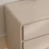 Picture of Haloa Modern 47" 6-Drawer Matte Warm White Chest of Drawers with Light and Charging Station