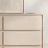 Picture of Haloa Modern 47" 6-Drawer Matte Warm White Chest of Drawers with Light and Charging Station