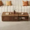 33"-55" Extendable Walnut Coffee Table with Storage