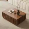 33"-55" Extendable Walnut Coffee Table with Storage