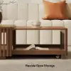 33"-55" Extendable Walnut Coffee Table with Storage