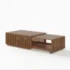 33"-55" Extendable Walnut Coffee Table with Storage