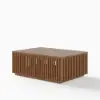 33"-55" Extendable Walnut Coffee Table with Storage