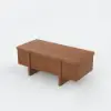 Picture of Lineva 47" Fluted Lift-Top Walnut Coffee Table with 2 Drawers