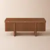 Picture of Lineva 47" Fluted Lift-Top Walnut Coffee Table with 2 Drawers