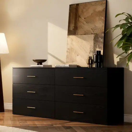 Arune 63" TV Stand with 6-Drawer Storage Chest
