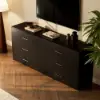 Arune 63" TV Stand with 6-Drawer Storage Chest