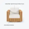 Picture of Flutera Modern Outdoor Sculptural Fluted 360-Degree Swivel Accent Chair in Natural