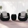 Picture of Cocaro Outdoor Rope-Woven Side Table with Storage & Slate Top in Dark Gray