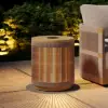 Costra Outdoor Handwoven Rope & Aluminium Storage Side Table with LED