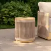 Costra Outdoor Handwoven Rope & Aluminium Storage Side Table with LED
