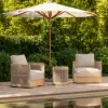 Costra Outdoor Handwoven Rope & Aluminium Storage Side Table with LED