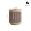Costra Outdoor Handwoven Rope & Aluminium Storage Side Table with LED