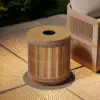 Costra Outdoor Handwoven Rope & Aluminium Storage Side Table with LED
