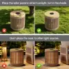 Costra Outdoor Handwoven Rope & Aluminium Storage Side Table with LED
