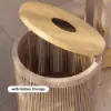 Costra Outdoor Handwoven Rope & Aluminium Storage Side Table with LED