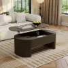 Modern 47" Oval Lift Top Mid-Century Coffee Table