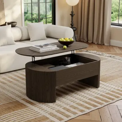 Picture of Modern 47" Oval Lift Top Mid-Century Coffee Table