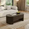 Modern 47" Oval Lift Top Mid-Century Coffee Table