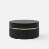 32" Fluted Lift-Top Round Coffee Table with 2 Drawers – Black