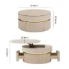 32" Fluted Lift-Top Round Coffee Table with 2 Drawers – Whitewash