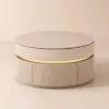 32" Fluted Lift-Top Round Coffee Table with 2 Drawers – Whitewash