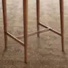 Modern Walnut Boucle Bar Stool with Wooden Legs, 1 Piece