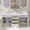 Aro 150cm Double Bathroom Vanity & 149cm Bathroom Storage Cabinet Set