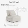 2-Piece Oatmeal Chenille Modular Sectional Sofa with Hidden Storage