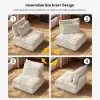 3-Piece Chenille Modular Sectional Sofa with Hidden Storage