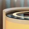 Modern White Saddle Leather LED Bedside Table with Wireless Charging, Set of 2