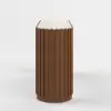 Aura 60" Ash Wood Fluted Walnut Console Table With Sintered Stone Top