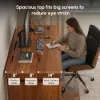 Aura 63" Walnut Fluted Electric Adjustable Standing Desk