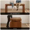 Aura 63" Walnut Fluted Electric Adjustable Standing Desk