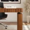 Aura 63" Walnut Fluted Electric Adjustable Standing Desk