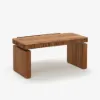 Aura 63" Walnut Fluted Electric Adjustable Standing Desk