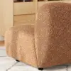 Set of 17" Performance Boucle Upholstered Curved Slipper Accent Chair and Ottoman
