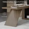 Modern 1803 mm L-Shaped Smoked Brown Executive Desk with Right Hand Return