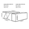Modern 71" L-Shaped Smoked Brown Executive Desk with Left-Side Cabinet