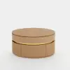 32" Fluted Lift-Top Round Coffee Table with 2 Drawers – Natural