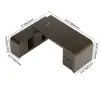 Chicent 71'' L-shaped Smoked Brown Computer Desk with Cabinet Left Hand