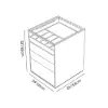 Saddle Leather 7-Dresser Walk-In Closet Island with Light & Jewelry Display – AUD-H2839