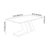 Dining Set 71" Modern Rectangle Sintered Stone Dining Table with 6 Chairs
